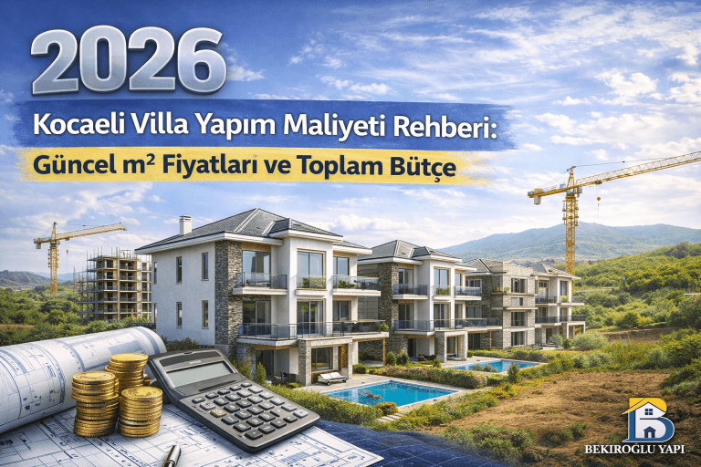 2026 Kocaeli Villa Yapım Maliyeti Rehberi: Güncel m² Fiyatları ve Toplam Bütçe