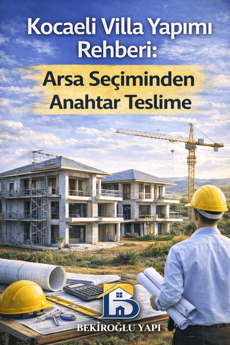 Kocaeli Villa Yapımı Rehberi: Arsa Seçiminden Anahtar Teslime